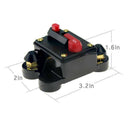 12V-24V DC Circuit Breaker Inline Fuse Inverter Waterproof Manual Reset  XOE