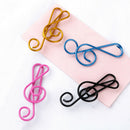 80pcs Music Symbols Animal Decors Metal Bookmarks File Documents Paper Clips