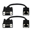 2pcs Db9 To Rj45 Cable Db9 Male To Rj45 Female Extension Cable