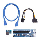 60cm PCI-e 1x to 16x Graphics Extension Cable for Mining USB3.0 8pin