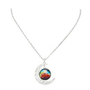 Necklace Chain Necklace Rhinestone Moon Galactic Cabochon Jewelry Woman Nec C5I8