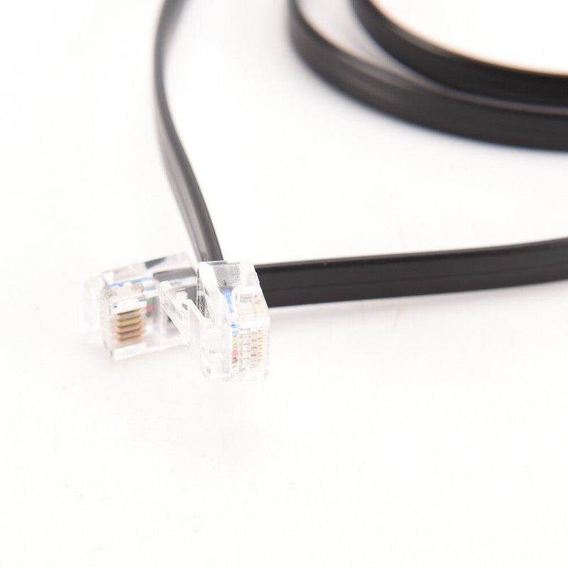 1-meter Six-pin RJ12 Flat Phone Line 6P6C Green Copper 6-PIN Phone Line LJ