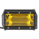 72W 6500K 24LED Yellow Lens Work Light Bar 5in 6000LM 12V Spotlight Lamp