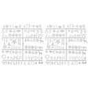 Letter Board Numbers Exchangeable Felt Alphabet Symbols Retro Color White