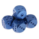Aluminum Alloy Round Corner Metal Dot Dice Dies for D&D RPG MTG Red & Blue