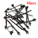 50pcs Nylon Cable Tie Fastener Clips Car Loom Hose Clamp Fastening Zip Strap CGY