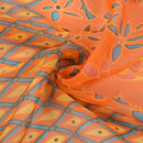 Women Peacock Chiffon Scarf Long Soft Shawl Silk Wrap Neck Warm Stole orang T9F8