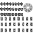 48Pcs Viking Beads Set Norse Hair Tube Beads,Exotic Design DIY Jewelry Hair