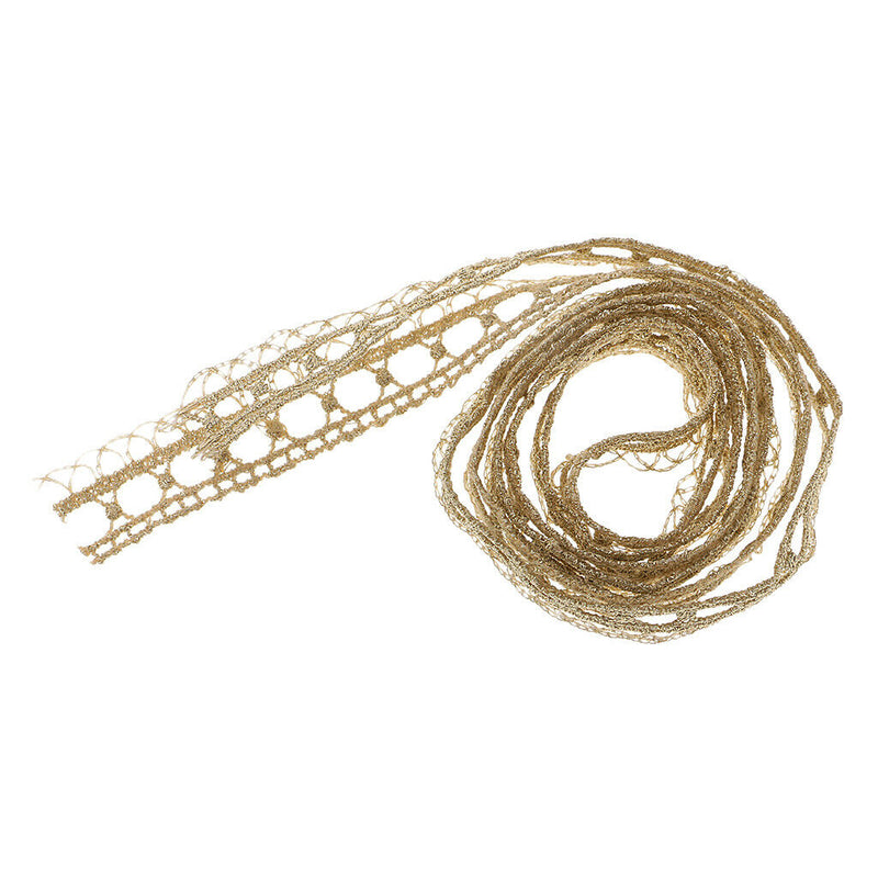 1 Yard Metallic Embroidered Venise Lace Trim Bridal Wedding Dress Belts 15mm