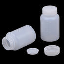 5X 100mL Laboratory Chemical Storage Case White Plastic Widemouth Bottle OZ