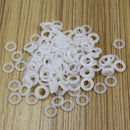 ThreeBulls 120Pcs Rubber O-Ring Switch Dampeners Keycap white For Cherry MX Key