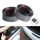 3CM*1M Carbon Fiber Rubber Black Door Sill Protector Edge Guard Strip Car Decor
