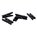 100 Mini wooden pegs (Black)