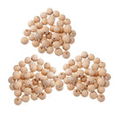 150pcs Natural Wooden Beads Round Untreated Beechwood Loose Spacer Balls