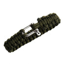 Survival Bracelet with Stainless Steel U Shackle Olive Green I1P2