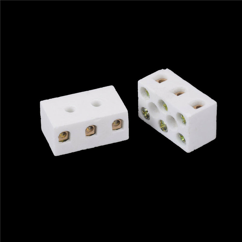 2Pcs High Temperature Ceramic Connector Block 15A 3 Way B Kw