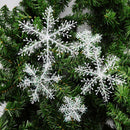 30PCS 11cm White Snowflakes Decorations Christmas Tree Party Charms Ornaments