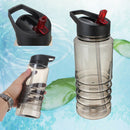 Flip Straw Drink Sport Water Plastic Bottle Running Cycling Hike BPA Free Ship