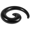 9 Pairs of Acrylic Spiral Taper Tunnel Ear Stretcher Expander Plugs---Black Q3A8