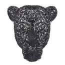 Leopard Glitter Sequins Embroidery Sew on Patch Applique Hat Bag Badge Motif