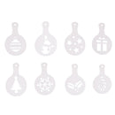 Cappuccino Coffee Mould Tool Stencils DIY 8pcs/set Pull Barista Flower Print Art