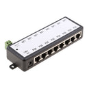 Universal 8 PoE Ports Power Adapter HUB Separator For IP Camera Wirelss AP VoIP