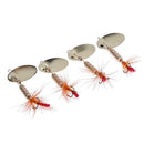 4pcs Casting Spinner Bait Metal Artificial Ice Carp Fishing Tail Lure