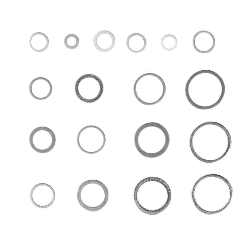 450pcs Aluminum Flat Washer Ring Gasket M6 M8 M10 M12 M14 M16 M18 M20 M22 M24