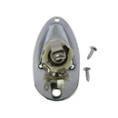 1pcs Boat Guitar Jack 1/4 Inch Input Output Jack Plate Socket 6.35mm Chrome D1B7