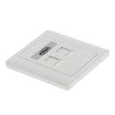 RJ45 RJ11 Face Plate Wall Socket Ethernet Single Gang 2 Ports with Keystones