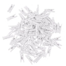 50Pcs White Wooden Clothes PEGS Wedding Craft Art Photo Mini Clips 25mm