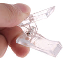 2Pcs Transparent Nail Tips Clips Finger Nail Extension Plastic Clamps Nail Tool