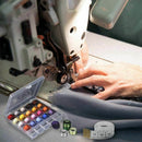 50 Pcs Bobbins and Sewing Thread with Case and 2 Pcs Soft Measuring Tapes f
