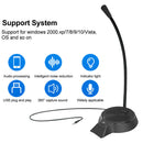Omnidirectional Pickup USB Microphone Adjustable Volume Speech Desktop PC Laptop