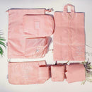 8Pcs Pink Storage Bag Kit Clothes Luggage Packing Cube Organizer Travel D1C3