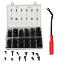 240PCS Plastic Rivet Fastener Fender Bumper Push Pin Clips Free Remover Tool Kit