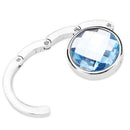 Bag Hook Bag Holder Foldable Round Handbag Hook - Light Blue C3M7