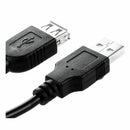 Black 0.6m USB Male to A Female Extender Data Adapter Cable V2A8