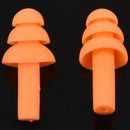 2 x Guard Silicone Swim Swimming Earplugs Orange with Case