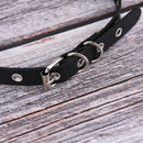 Women Punk Gothic Leather Choker Necklace Sexy Collar Neck Ring Jewelry Gif OZ