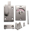Toilet Wc Indicator Privacy Dead Door Lock Vacant Engaged Satin Nickel + Sc D8R8