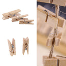 100x Mini Wooden Pegs Clothes Pins For Crafting Cardmade Tackle 25x3MM AU B7C4