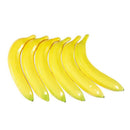 6pcs plastic simulation bananas yellow X8U7