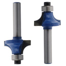 2pcs 1/4inch Shank Round Over Beading Edging Router Bit Woodworking Tool