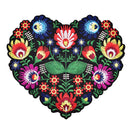 Heart Shape Flower Embroidery Applique Patches for Clothing Iron on Applique JR