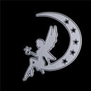 1pc moon Fairy Girl Scrapbook DIY album Card Metal Die Cut Stencil crafts  JR
