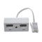 One BT Plug to Two UK BT Telephone Socket Adapter Splitter F9S2