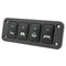 4 Gang 12V Car RV Marine Boat Rocker Toggle Switch Panel Blue LED Waterproo J4Q2