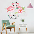 Love Flamingo Wall Stickers Bedroom Wall Scandinavian Ins Sofa Headboard
