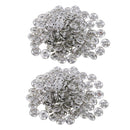 Pack of 100 15mm Metal Buttons Snap Fastener Press Stud for Clothing Repair